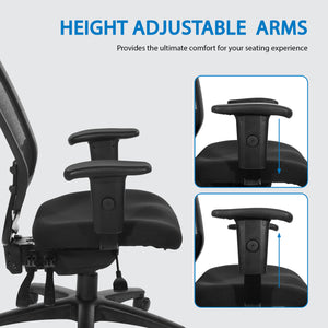 Soft Frame Task Chair with Dual Function Control, ProGrid Mesh Back and Padded Fabric Seat