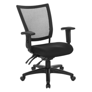 Soft Frame Task Chair with Dual Function Control, ProGrid Mesh Back and Padded Fabric Seat