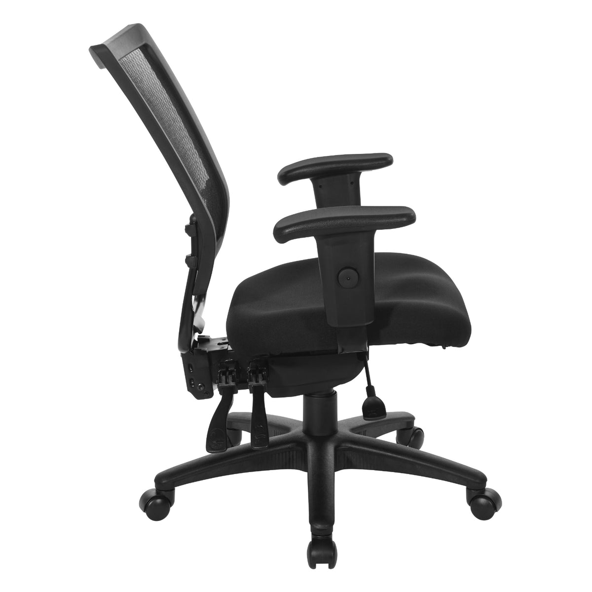 Soft Frame Task Chair with Dual Function Control, ProGrid Mesh Back and Padded Fabric Seat