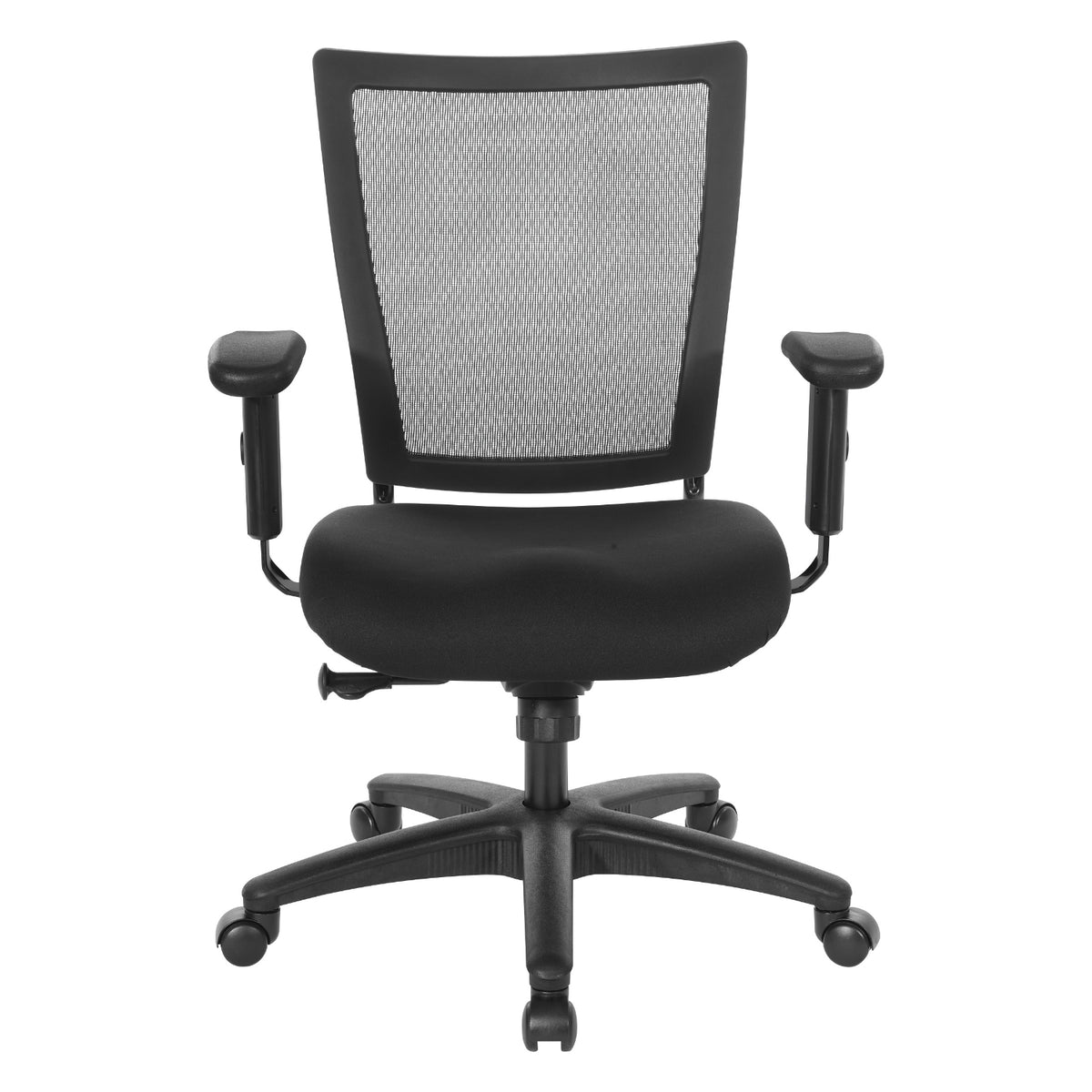 Soft Frame Task Chair with 2-to-1 Synchro Tilt Control, ProGrid Mesh Back and Padded Fabric Seat