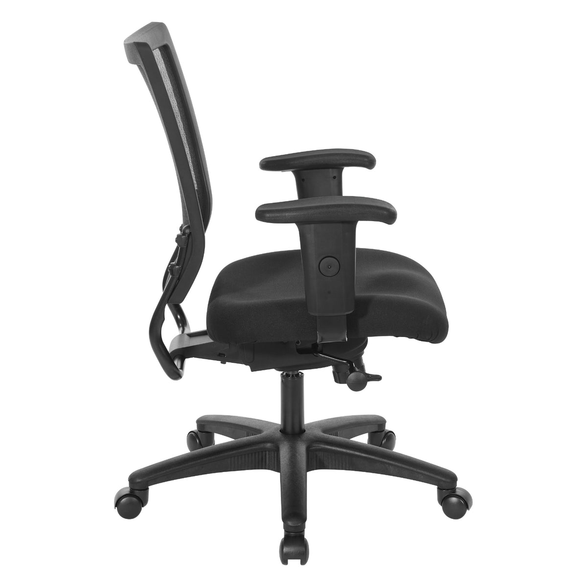 Soft Frame Task Chair with 2-to-1 Synchro Tilt Control, ProGrid Mesh Back and Padded Fabric Seat