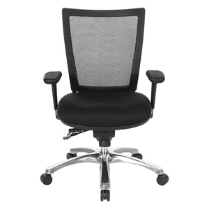 Soft Frame Task Chair with Multi-Function Control, ProGrid Mesh Back and Padded Fabric Seat