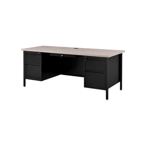 Nextgen Double Pedestal Metal Teachers Desk, 72" W x 30" D