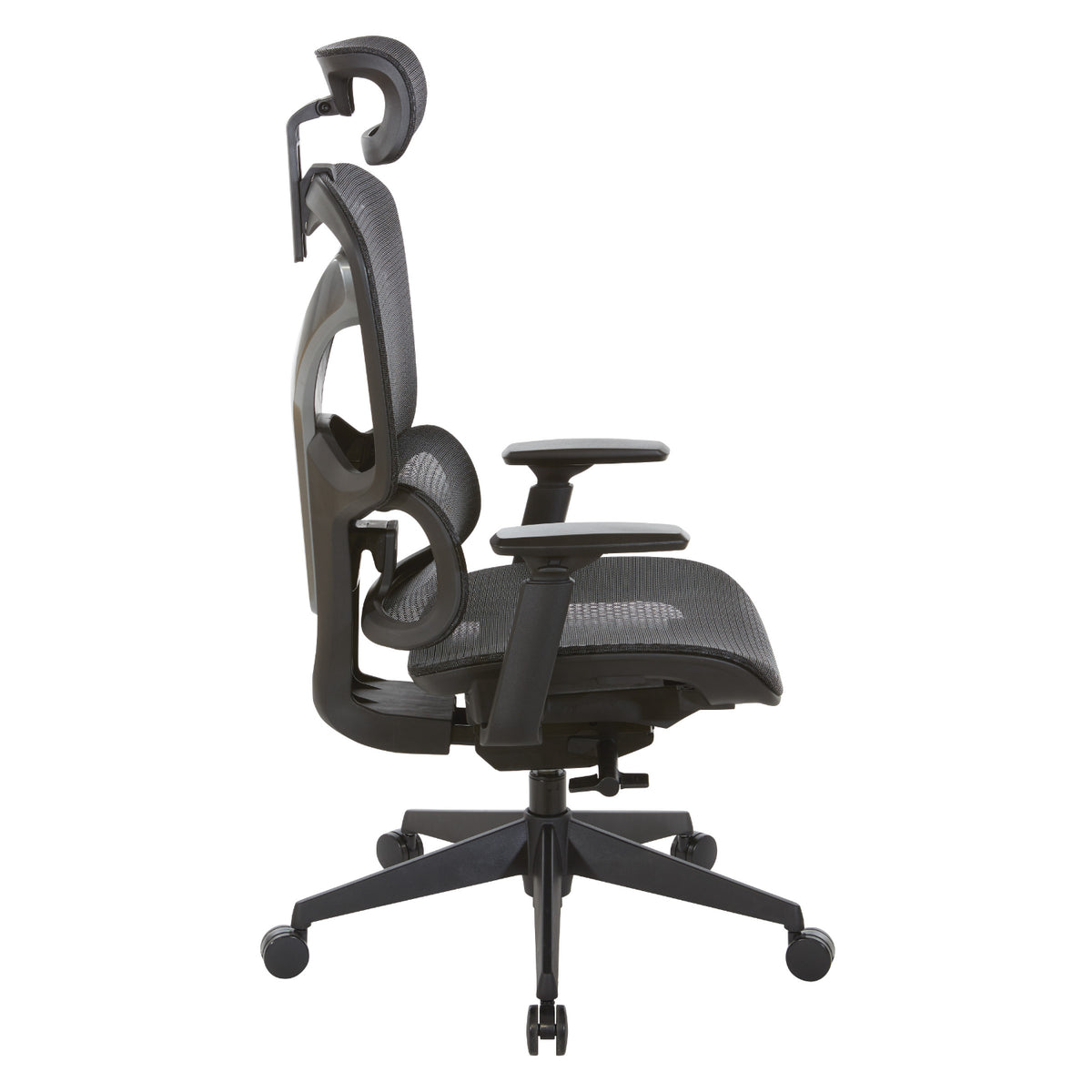 Manager's Chair with Headrest, Breathable Black Mesh Seat and Back