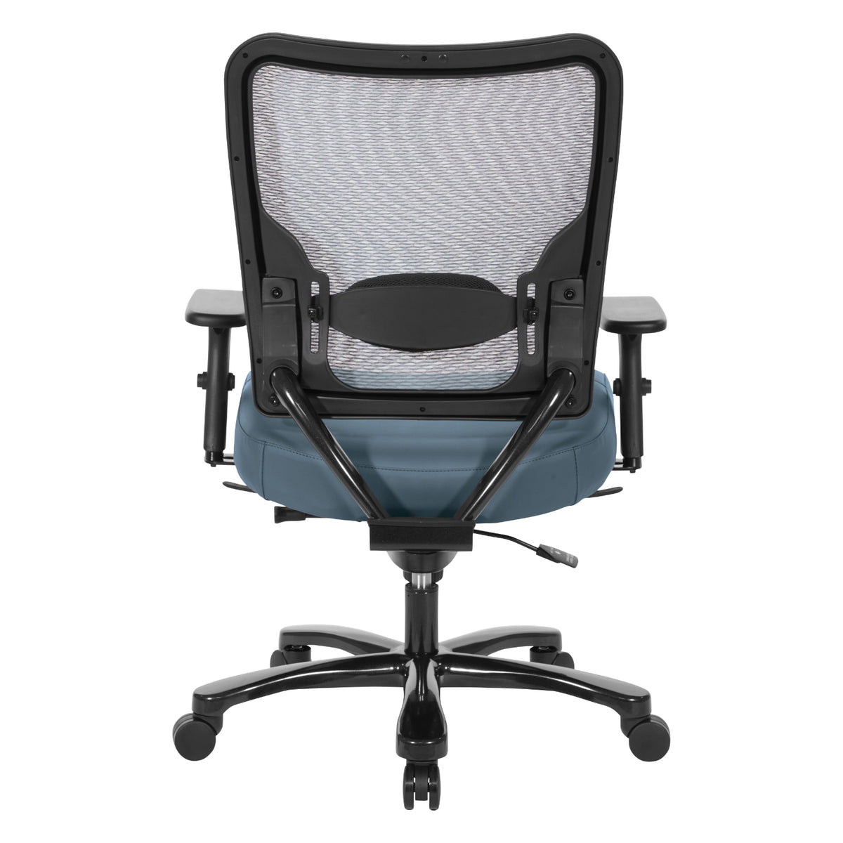 Big & Tall Double AirGrid® Back and Silver Ion Technology Dillon Seat Ergonomic Chair with Adjustable Lumbar, 2-Way Adjustable Arms and Industrial Steel Finish Base