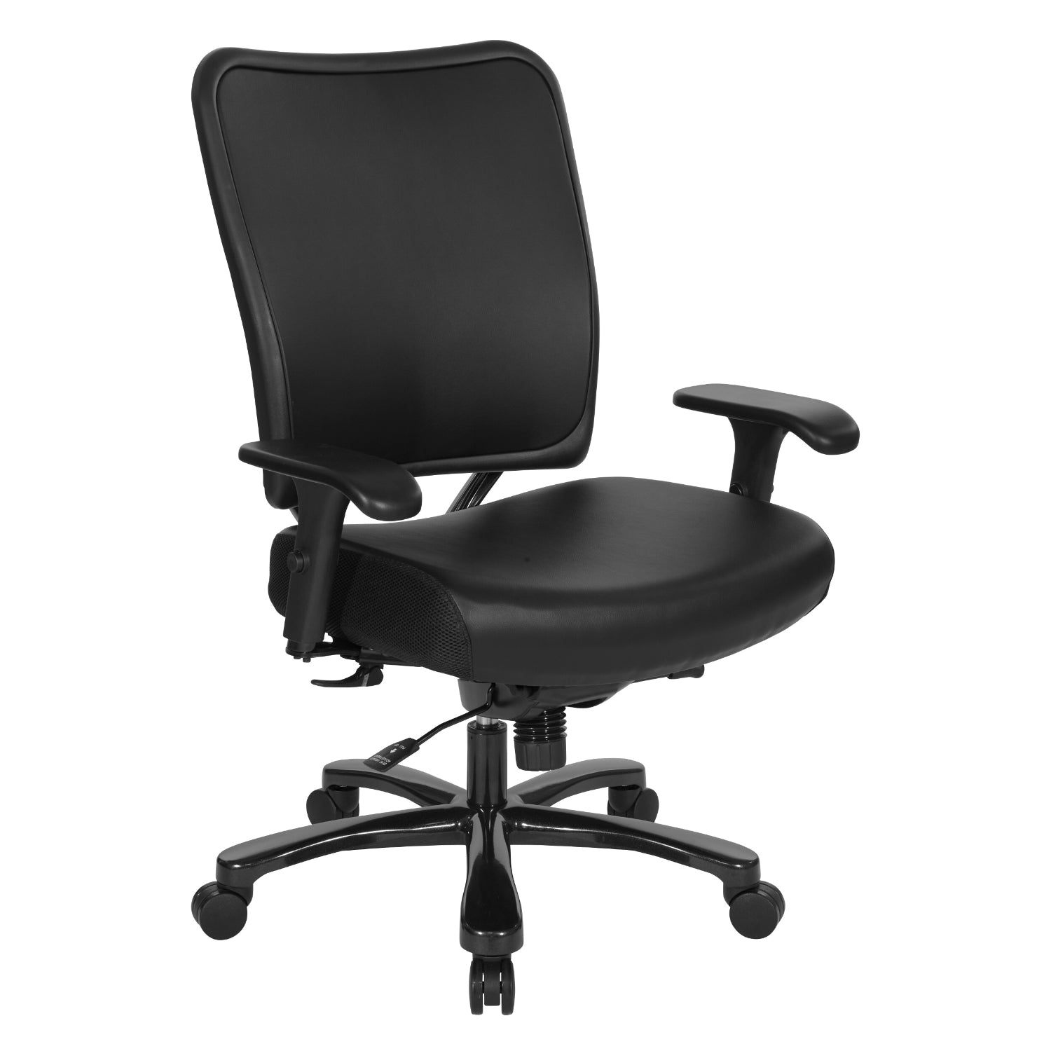 Big & Tall Ergonomic Chair with Black Antimicrobial Upholstered Seat and Back