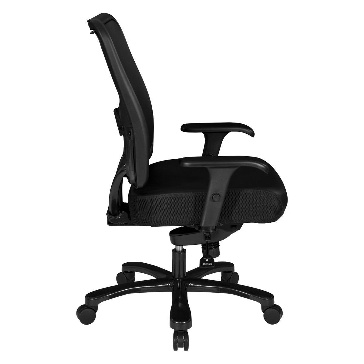 Big & Tall Ergonomic Chair with Black Antimicrobial Upholstered Seat and Back