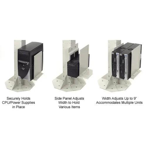 Global Industrial CPU/PS Holder for Mobile Computer Cart