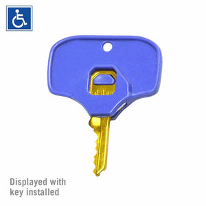 ADA Compliant Built-In Key Lock for Vented Metal Locker Door with (2) keys and (2) ADA Key Heads