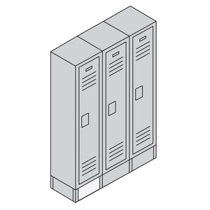 Front Base for 12 Inch Wide Vented Metal Lockers