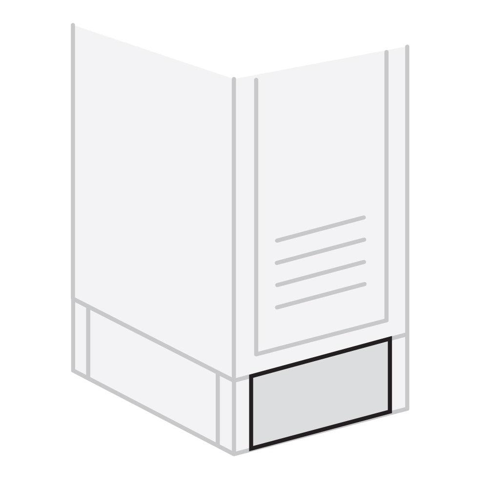 Front Base for 15 Inch Wide Vented Metal Lockers