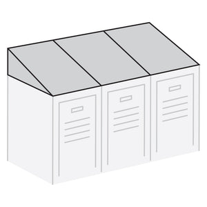 Sloping Hood for up to (3) 12 Inch Wide and 12 Inch Deep Vented Metal Lockers