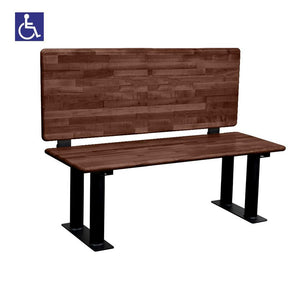 Wood ADA Locker Benches with Back Support