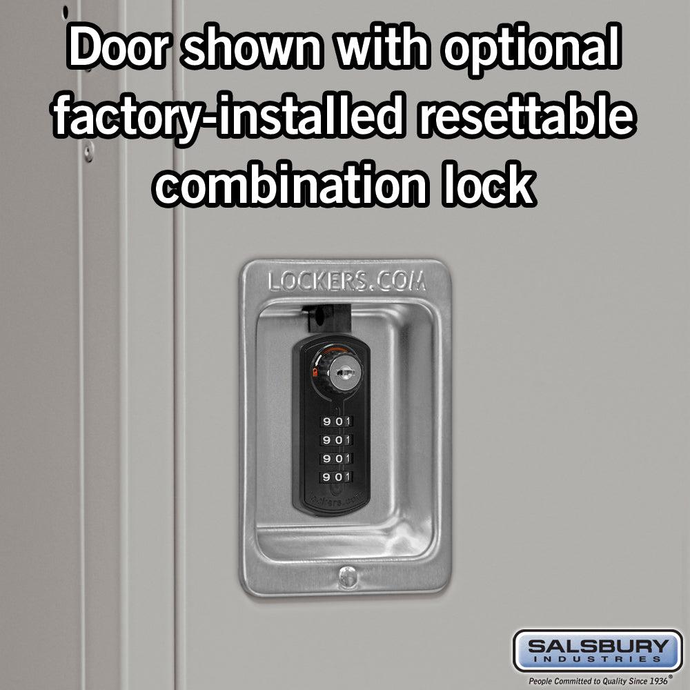 Resettable Combination Lock, Factory Installed on Vented Metal Locker Door