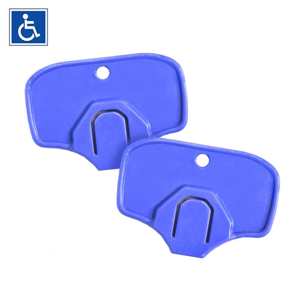 ADA Compliant Key Heads for Built-In Key Lock for Vented Metal Locker Door, (2) Key Heads