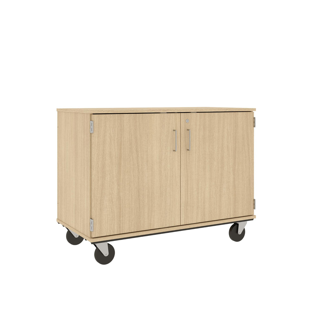 Closed Divided Mobile Shelf Storage, Lockable, 36" High