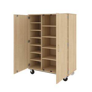 Closed Shelf Mobile Storage, 67" H, Lockable