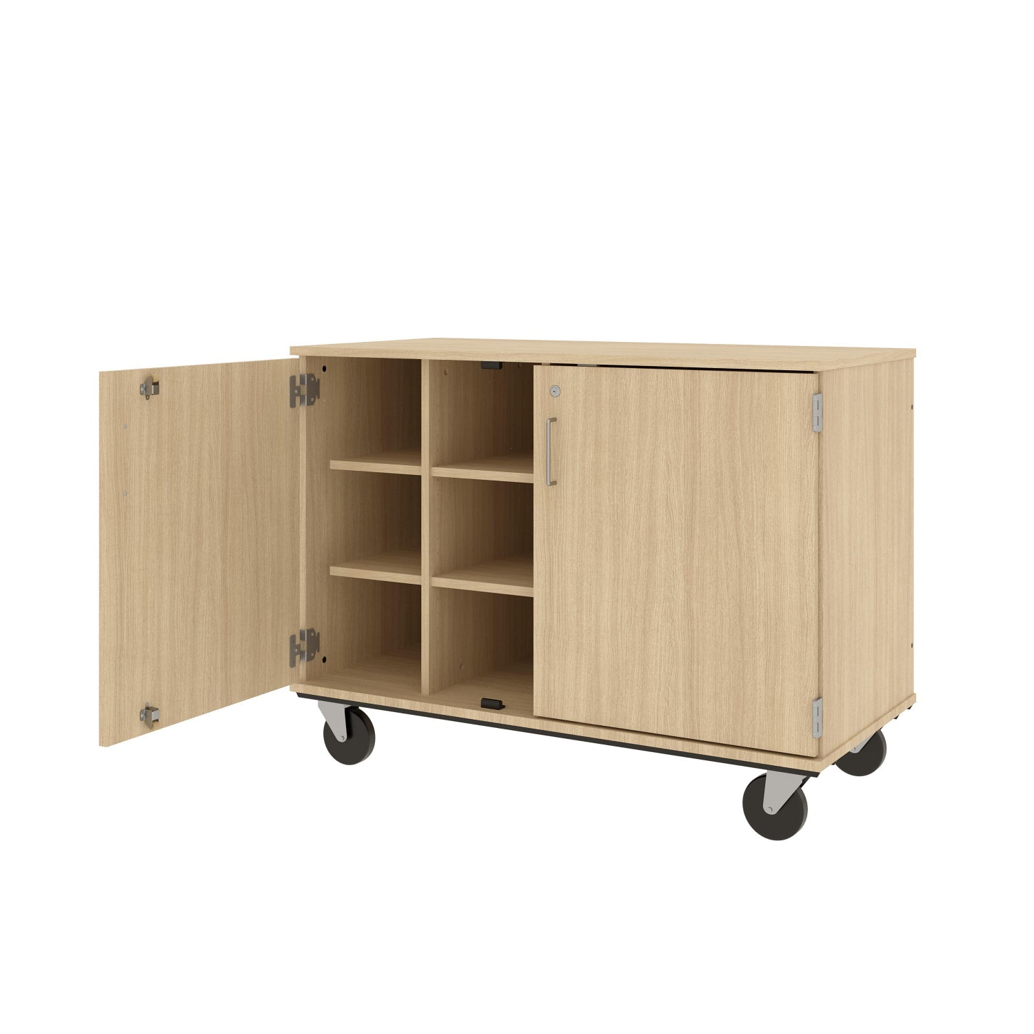Closed Cubbie Mobile Storage, Lockable, 12 Compartments