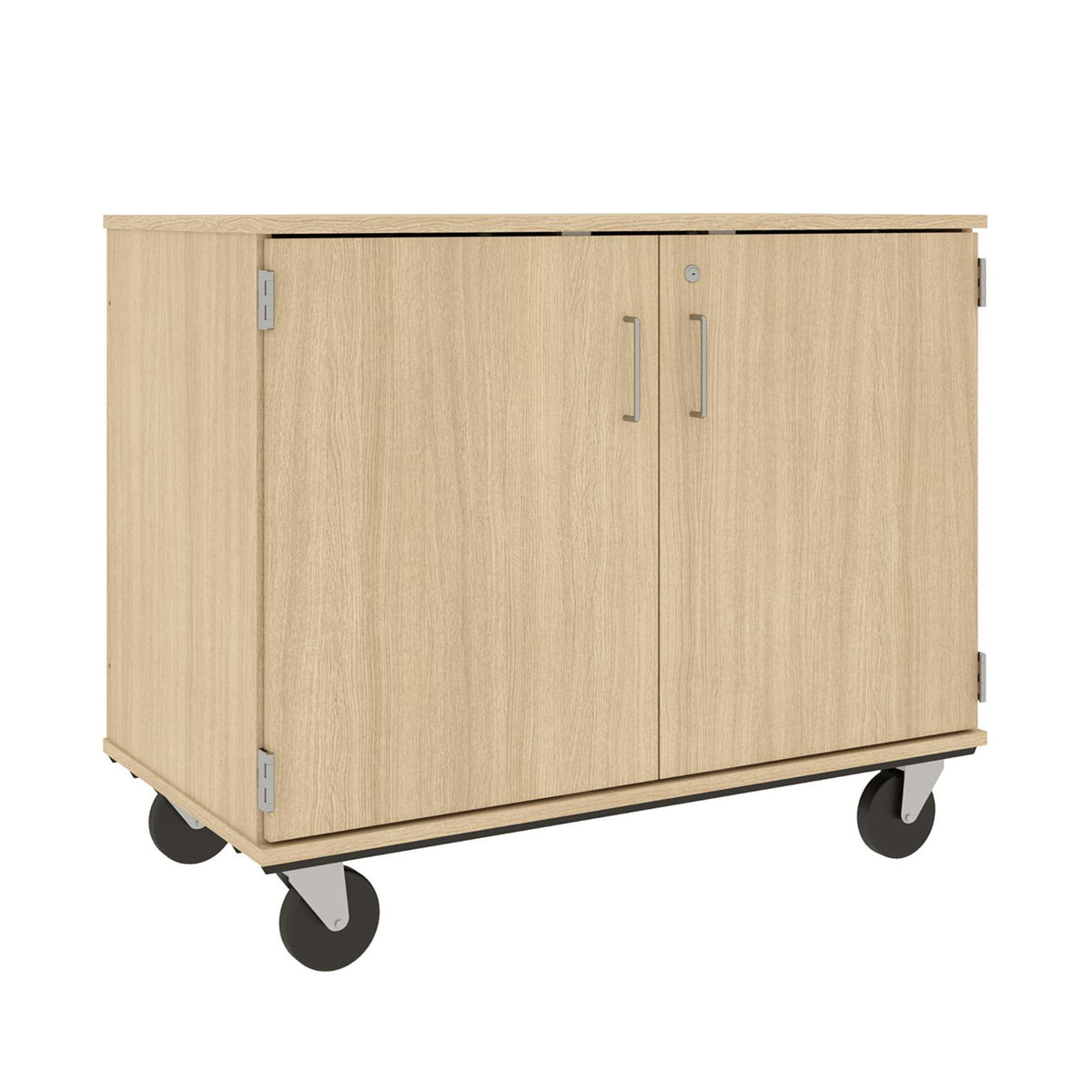Closed Bin Mobile Storage, (9) 6" Bins, Lockable