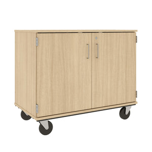 Closed Bin Mobile Storage, (9) 6" Bins, Lockable