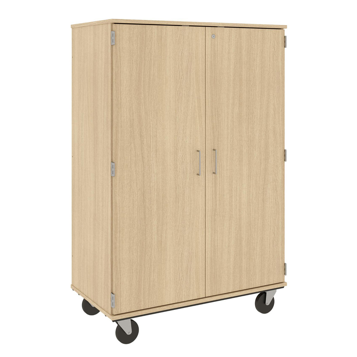 Closed Bin Mobile Storage, (18) 6" Bins, Lockable