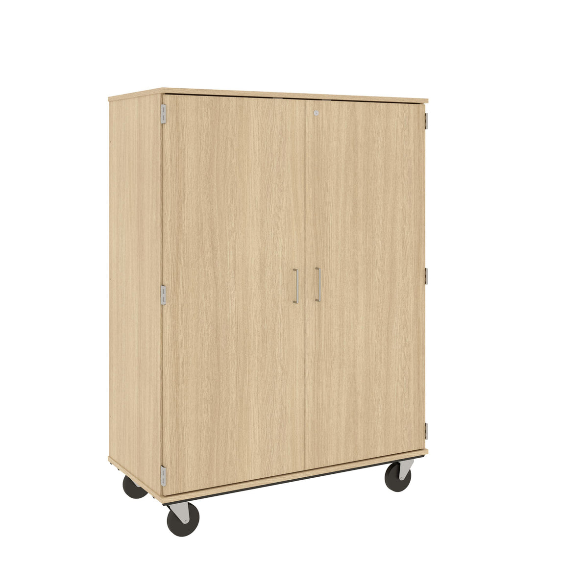 Wardrobe And Shelf Combo Mobile Storage Cabinet, Lockable