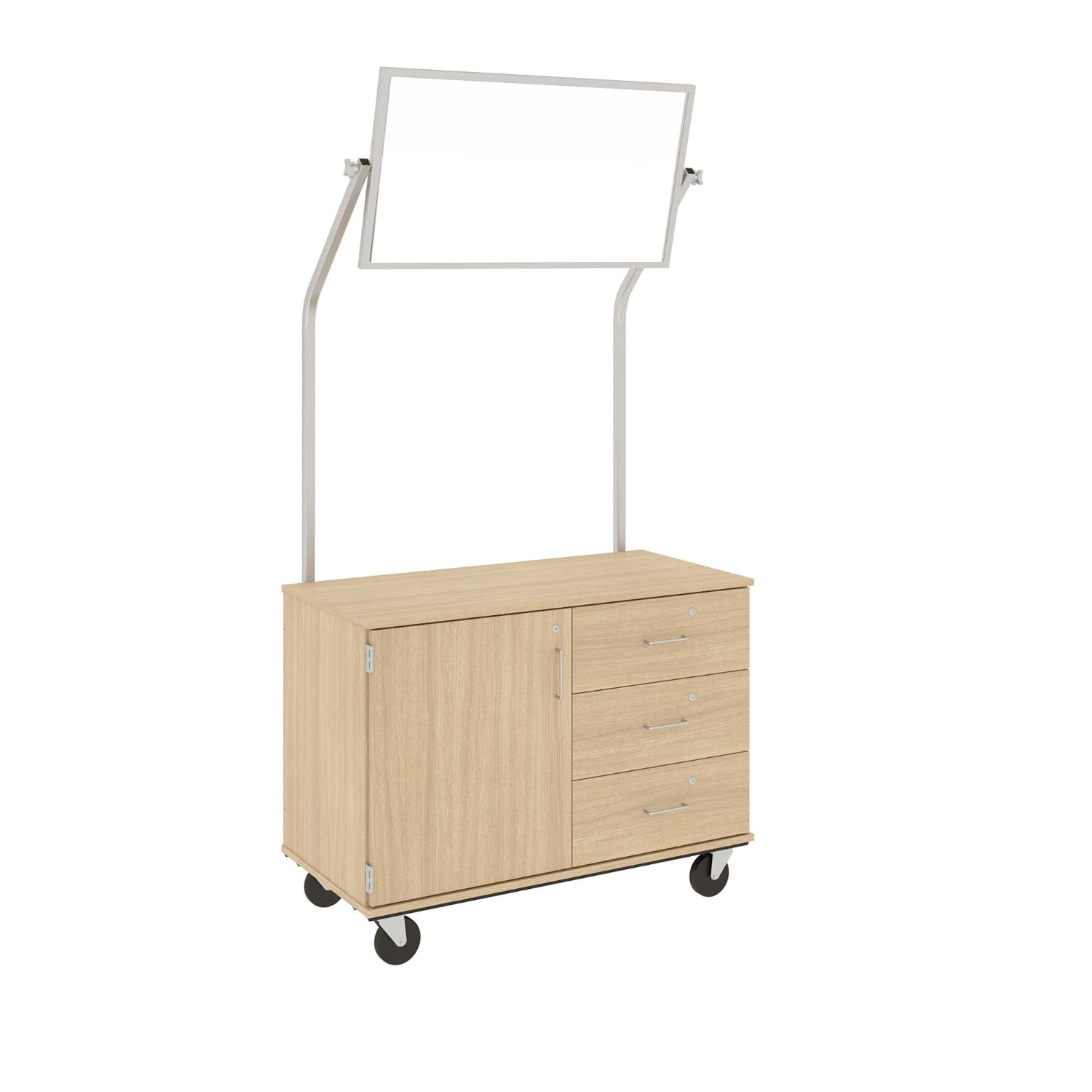 Mobile Demonstration Station With Mirror, Lockable