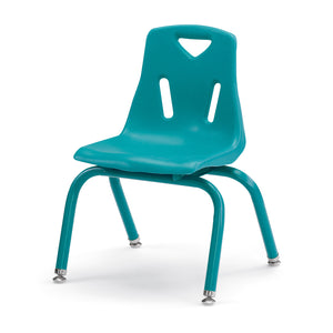 Jonti-Craft® Berries® Plastic Stacking Chair with Powder-Coated Legs, 12" Seat Height