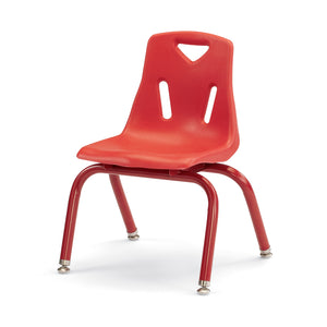 Jonti-Craft® Berries® Plastic Stacking Chair with Powder-Coated Legs, 12" Seat Height