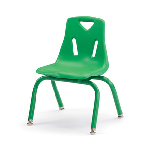 Jonti-Craft® Berries® Plastic Stacking Chair with Powder-Coated Legs, 12" Seat Height