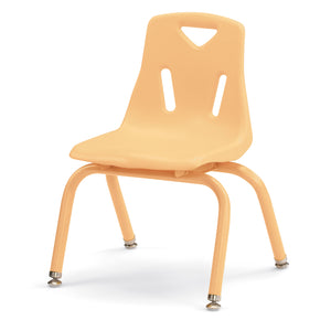 Jonti-Craft® Berries® Plastic Stacking Chair with Powder-Coated Legs, 12" Seat Height