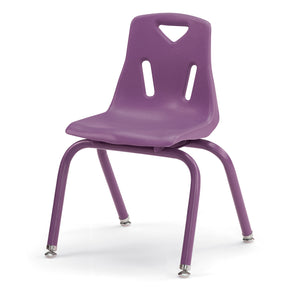 Jonti-Craft® Berries® Plastic Stacking Chair with Powder-Coated Legs, 14" Seat Height