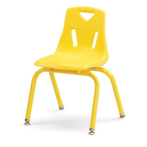 Jonti-Craft® Berries® Plastic Stacking Chair with Powder-Coated Legs, 14" Seat Height