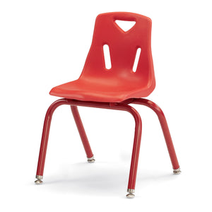 Jonti-Craft® Berries® Plastic Stacking Chair with Powder-Coated Legs, 14" Seat Height