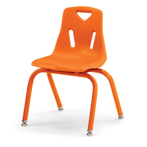 Jonti-Craft® Berries® Plastic Stacking Chair with Powder-Coated Legs, 14" Seat Height