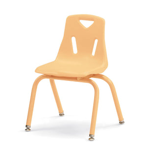 Jonti-Craft® Berries® Plastic Stacking Chair with Powder-Coated Legs, 14" Seat Height