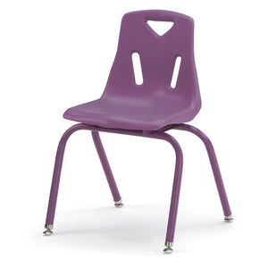 Jonti-Craft® Berries® Plastic Stacking Chair with Powder-Coated Legs, 16" Seat Height