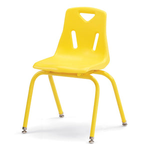 Jonti-Craft® Berries® Plastic Stacking Chair with Powder-Coated Legs, 16" Seat Height