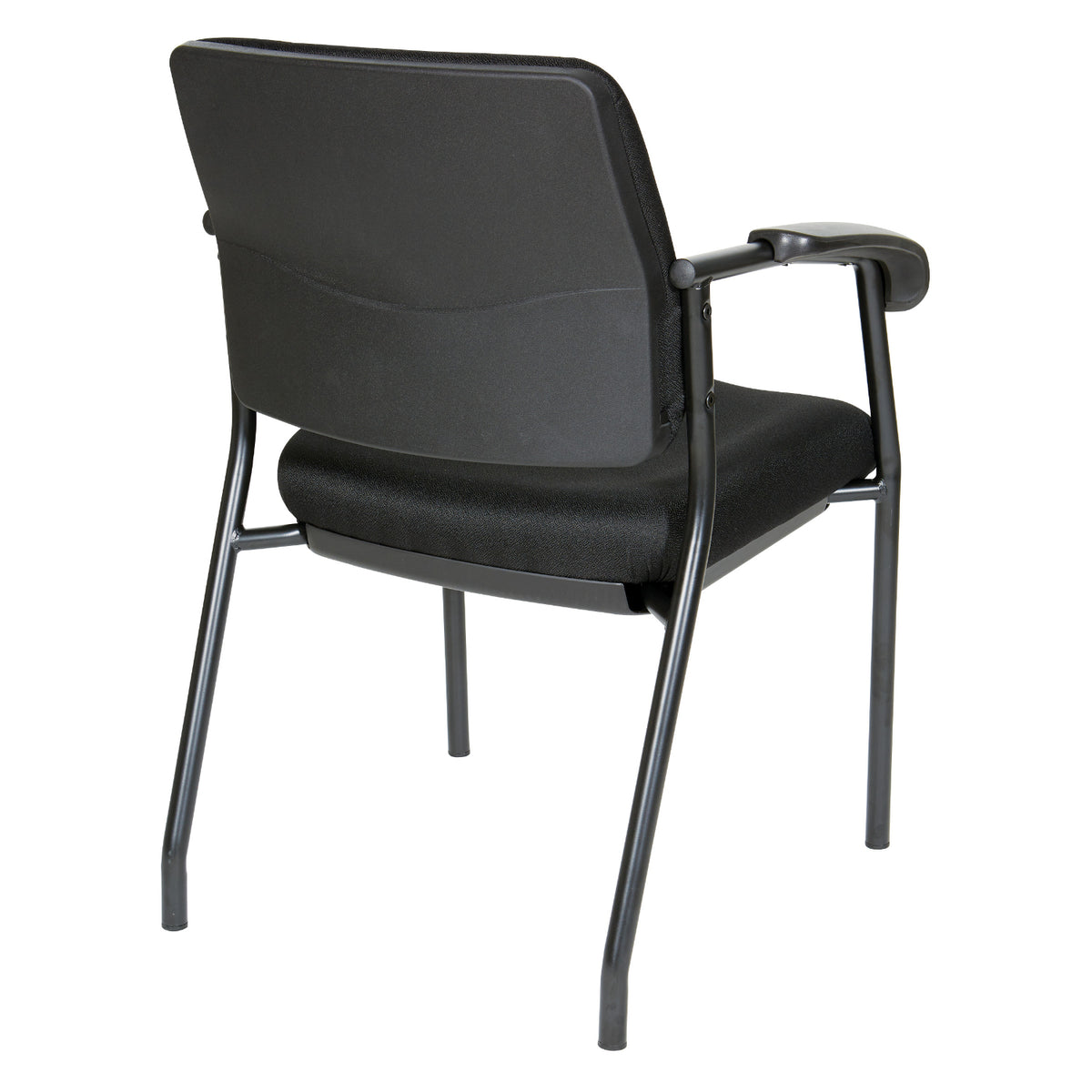Padded Seat and Back Visitor’s Chair with Icon Black Fabric and Black EPD Finish Frame