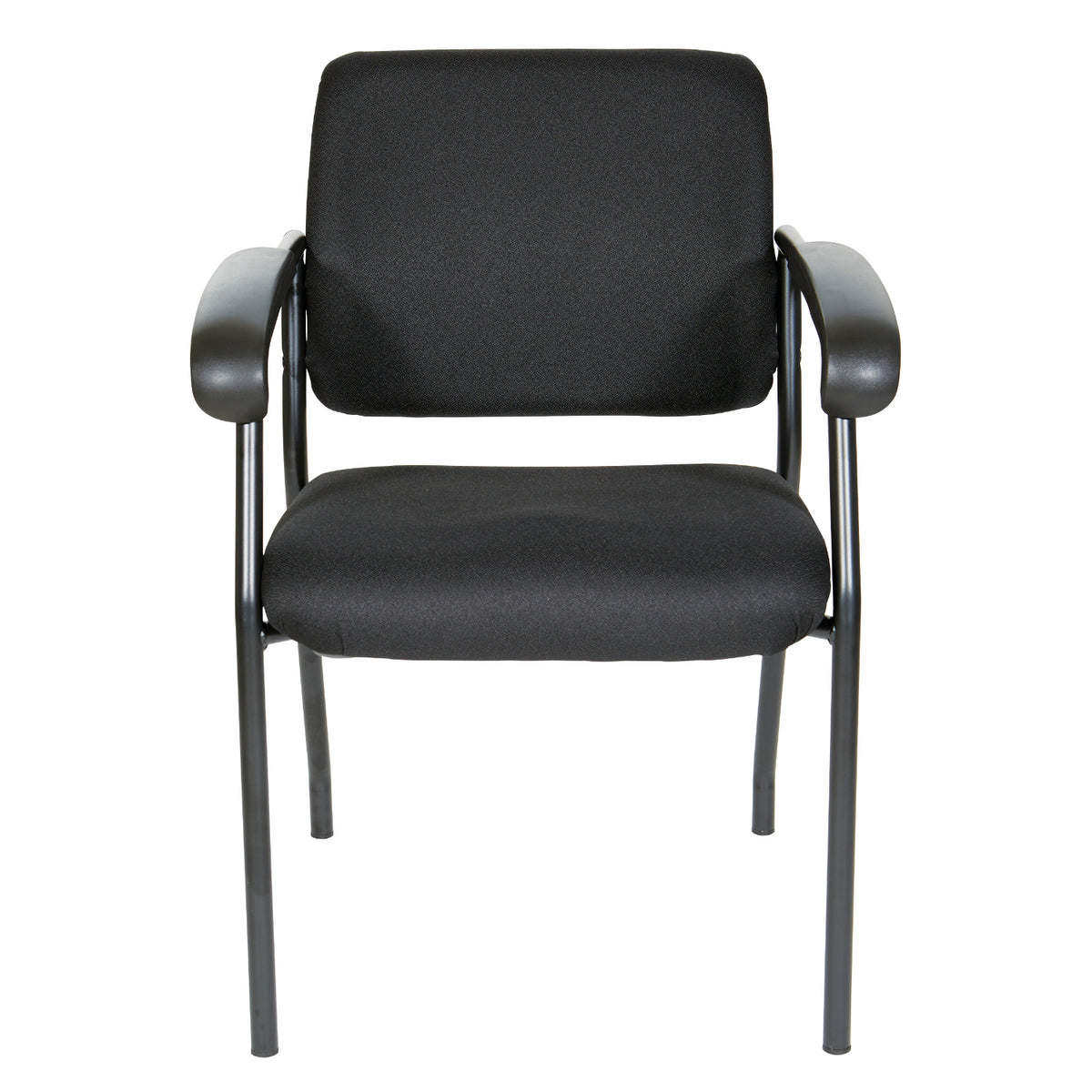 Padded Seat and Back Visitor’s Chair with Icon Black Fabric and Black EPD Finish Frame
