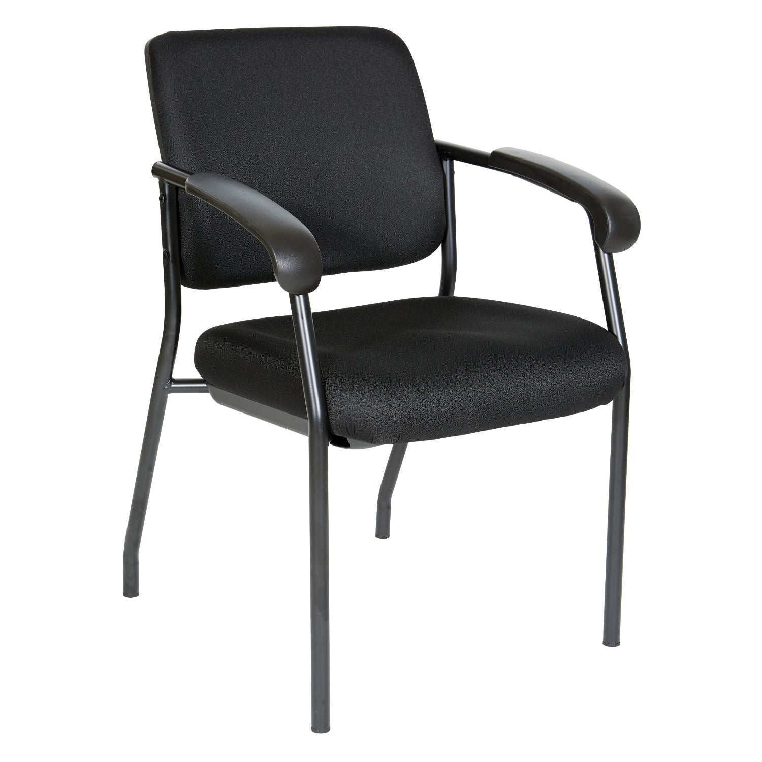 Padded Seat and Back Visitor’s Chair with Icon Black Fabric and Black EPD Finish Frame