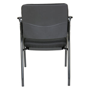 Padded Seat and Back Visitor’s Chair with Icon Black Fabric and Black EPD Finish Frame