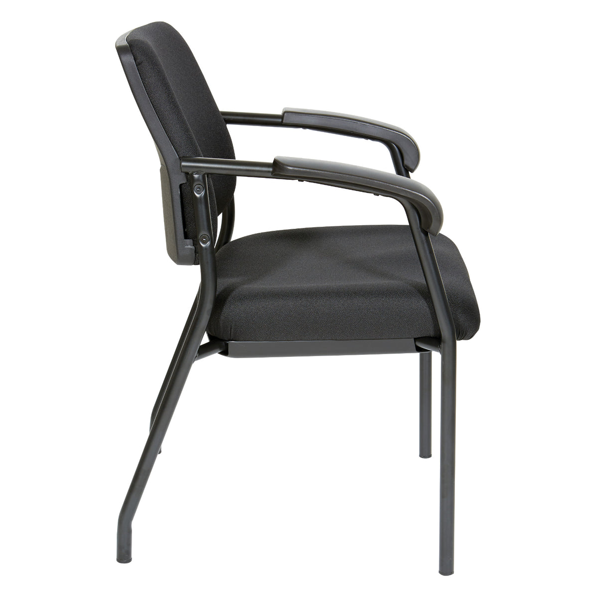 Padded Seat and Back Visitor’s Chair with Icon Black Fabric and Black EPD Finish Frame