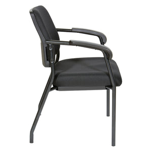 Padded Seat and Back Visitor’s Chair with Icon Black Fabric and Black EPD Finish Frame