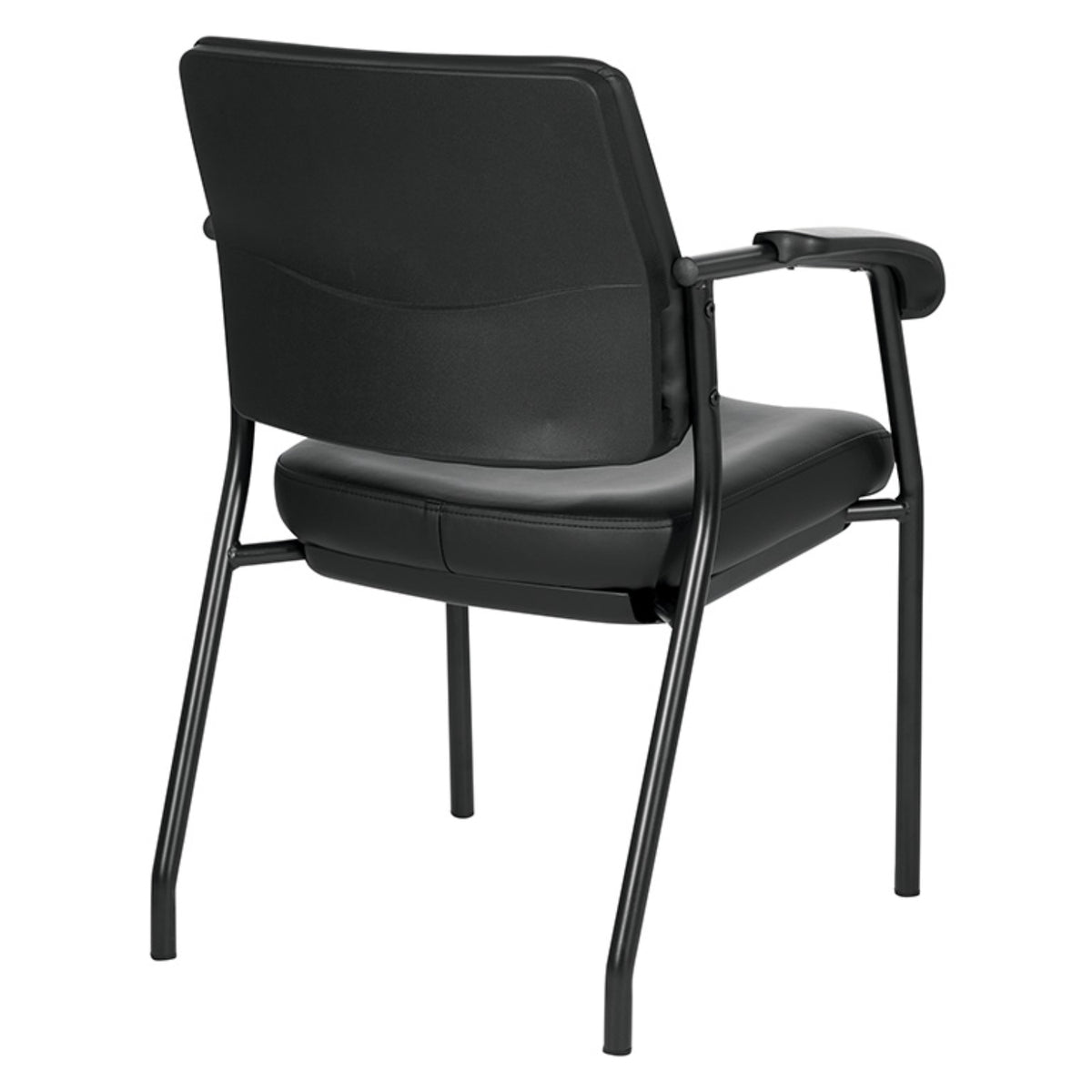 Padded Seat and Back Visitor’s Chair with Dillon Black Fabric and Black EPD Finish Frame