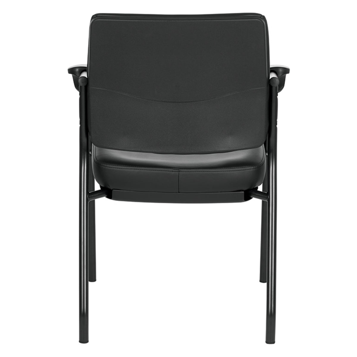 Padded Seat and Back Visitor’s Chair with Dillon Black Fabric and Black EPD Finish Frame