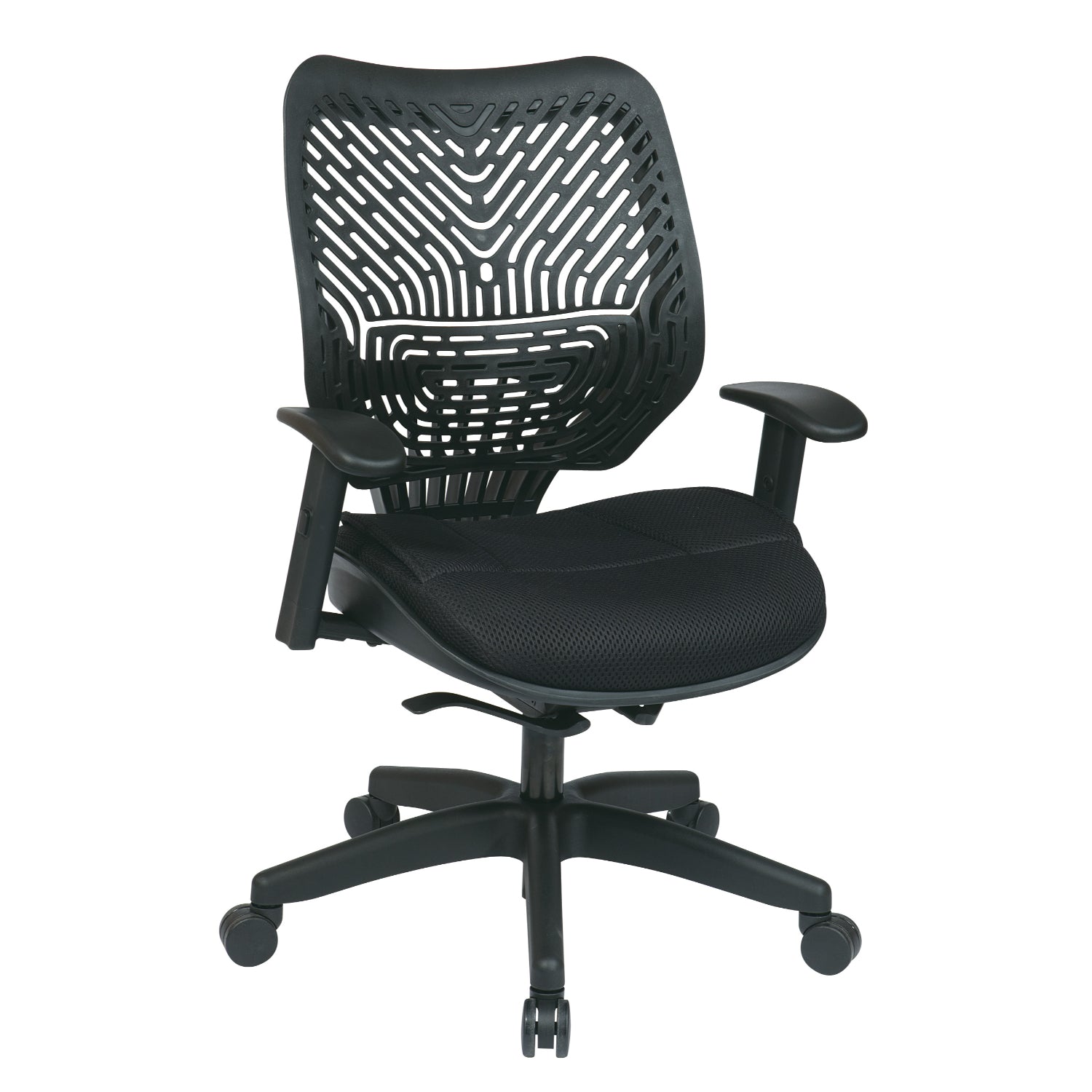 Self Adjusting Raven SpaceFlex® Back and Raven Mesh Seat Manager’s Chair with Adjustable Arms and Nylon Base