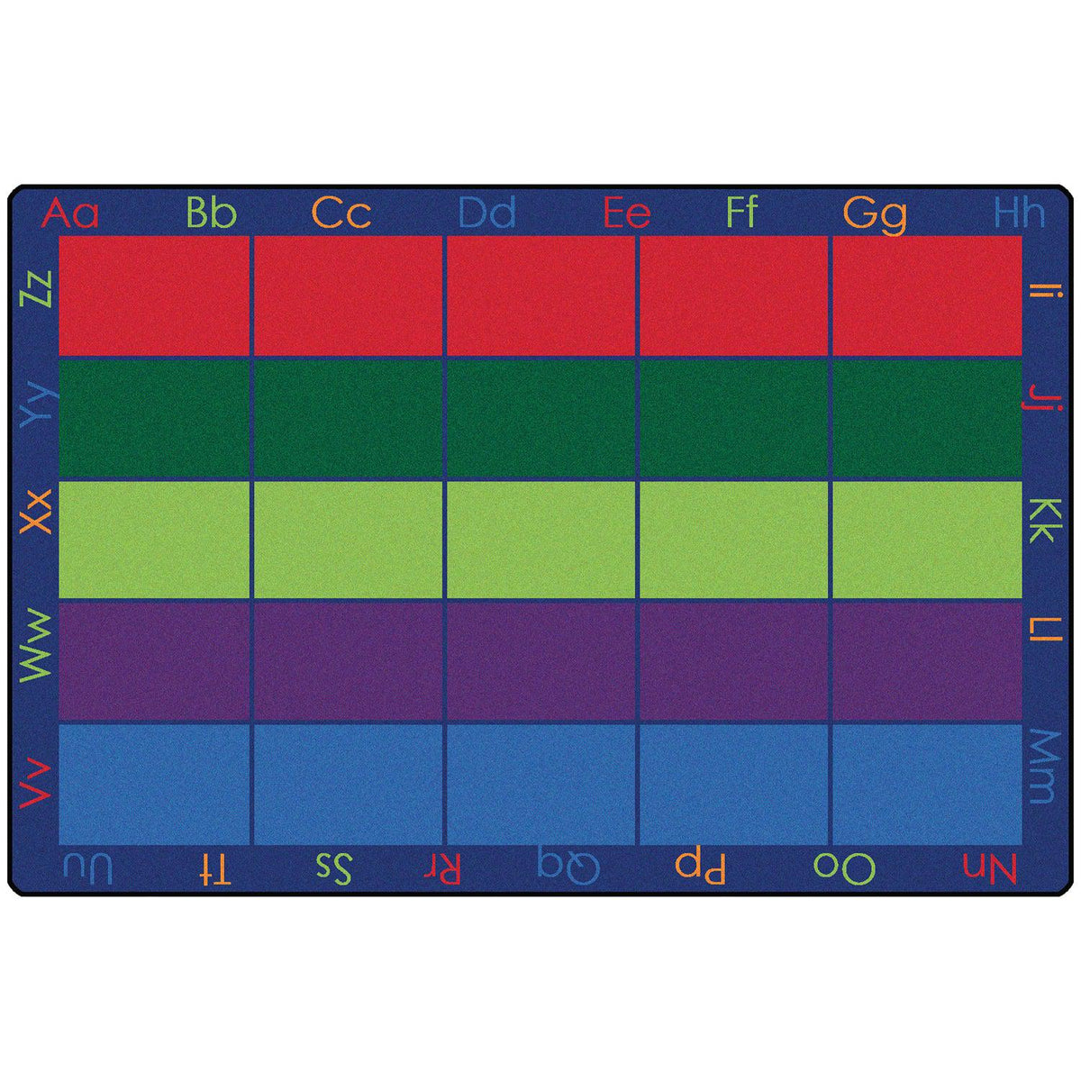 Carpets for Kids Colorful Places Seating Rug, Primary Colors, 6' x 9' Rectangle, Seats 25
