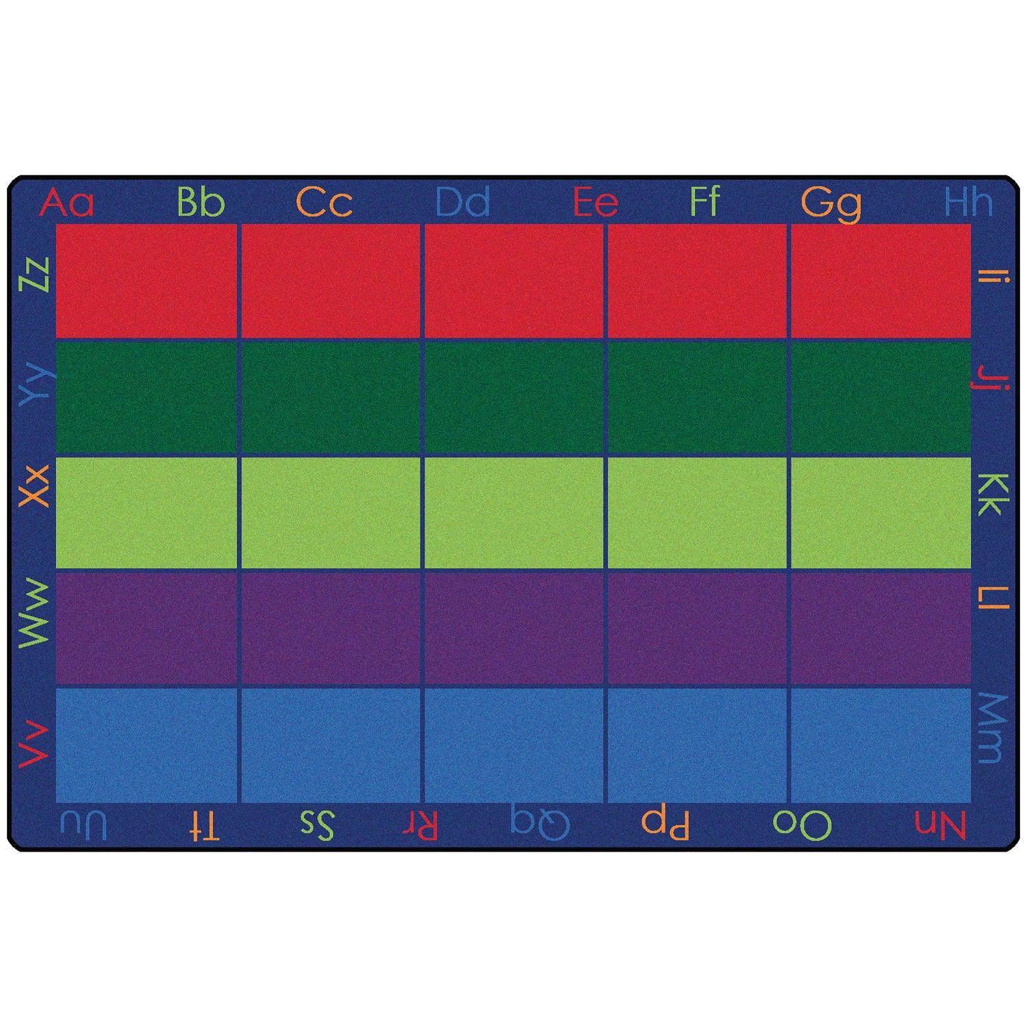 Carpets for Kids Colorful Places Seating Rug, Primary Colors, 6' x 9' Rectangle, Seats 25