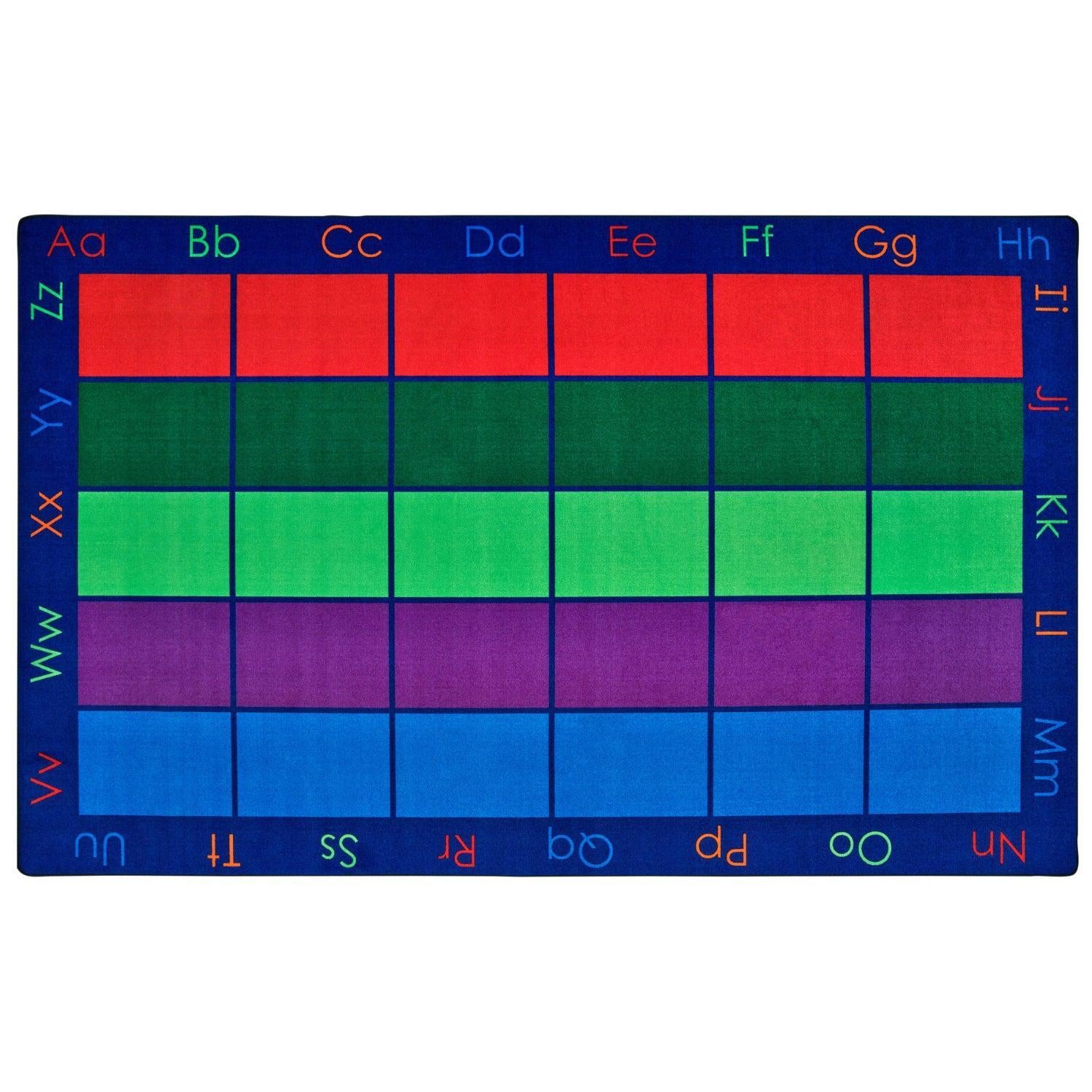 Carpets for Kids Colorful Places Seating Rug, Primary Colors, 7'6" x 12' Rectangle, Seats 30